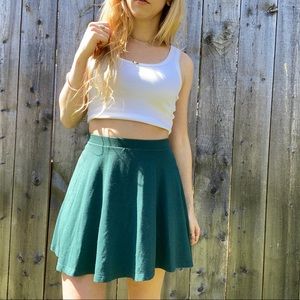 Forever21 Turquoise Skater Skirt